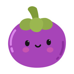 Cute Mangosteen Character Illustration