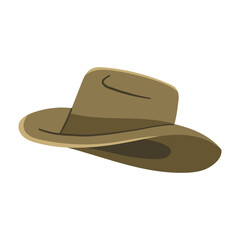 Brown Cowboy Hat Illustration
