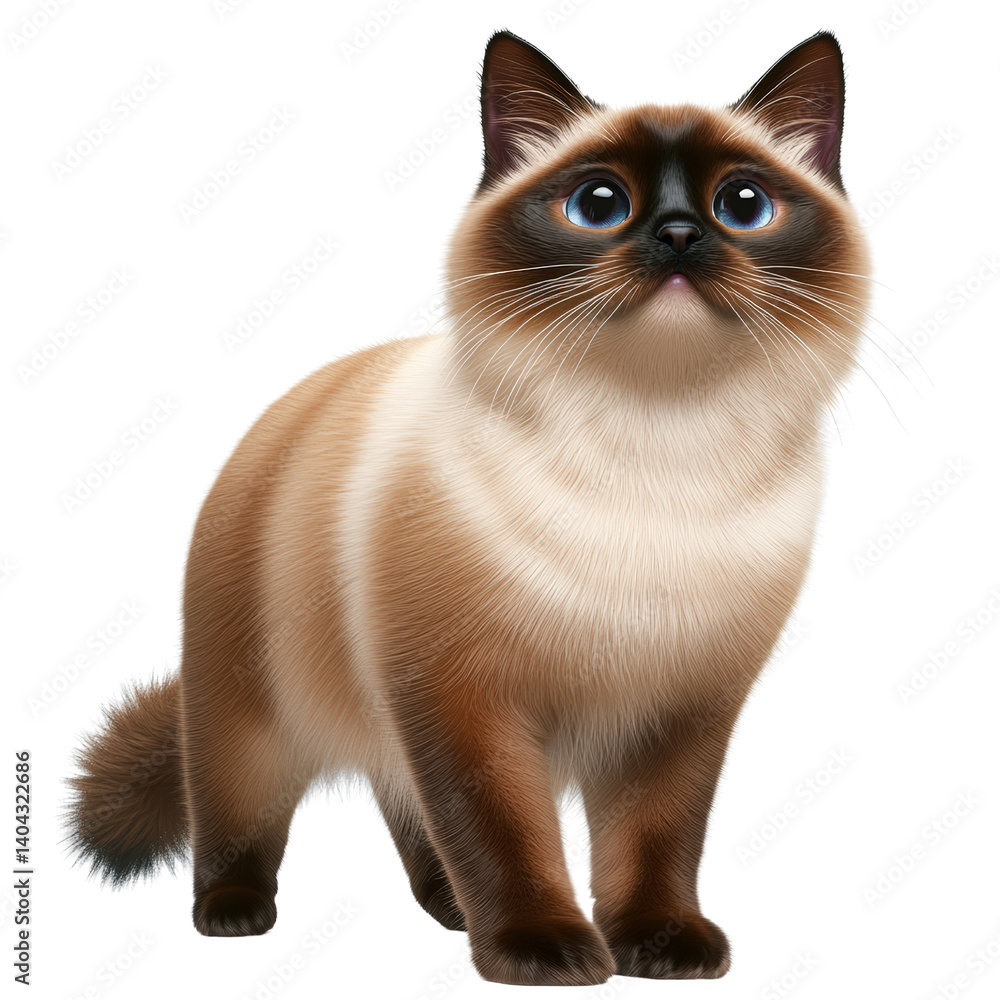 Poster playful cat relaxing comfortably in a cozy setting with a soft furry coat and playful expression cap