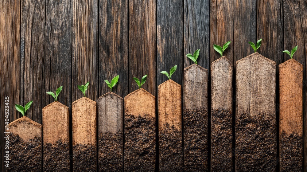 Poster abstract financial background showing growth with digital graphs, offering room to add copy about in