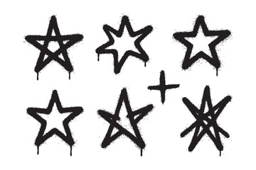star graffiti spray with different shape set 