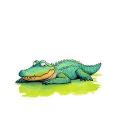 Obraz premium Alligator resting near water