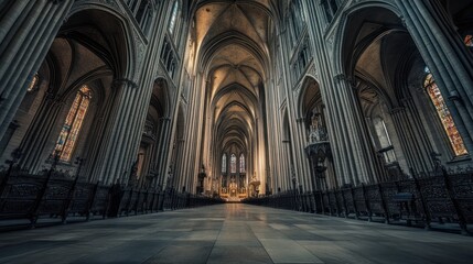 Fototapeta premium interior of the cathedral of st vitus