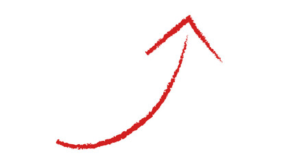 手書きの赤い上昇矢印