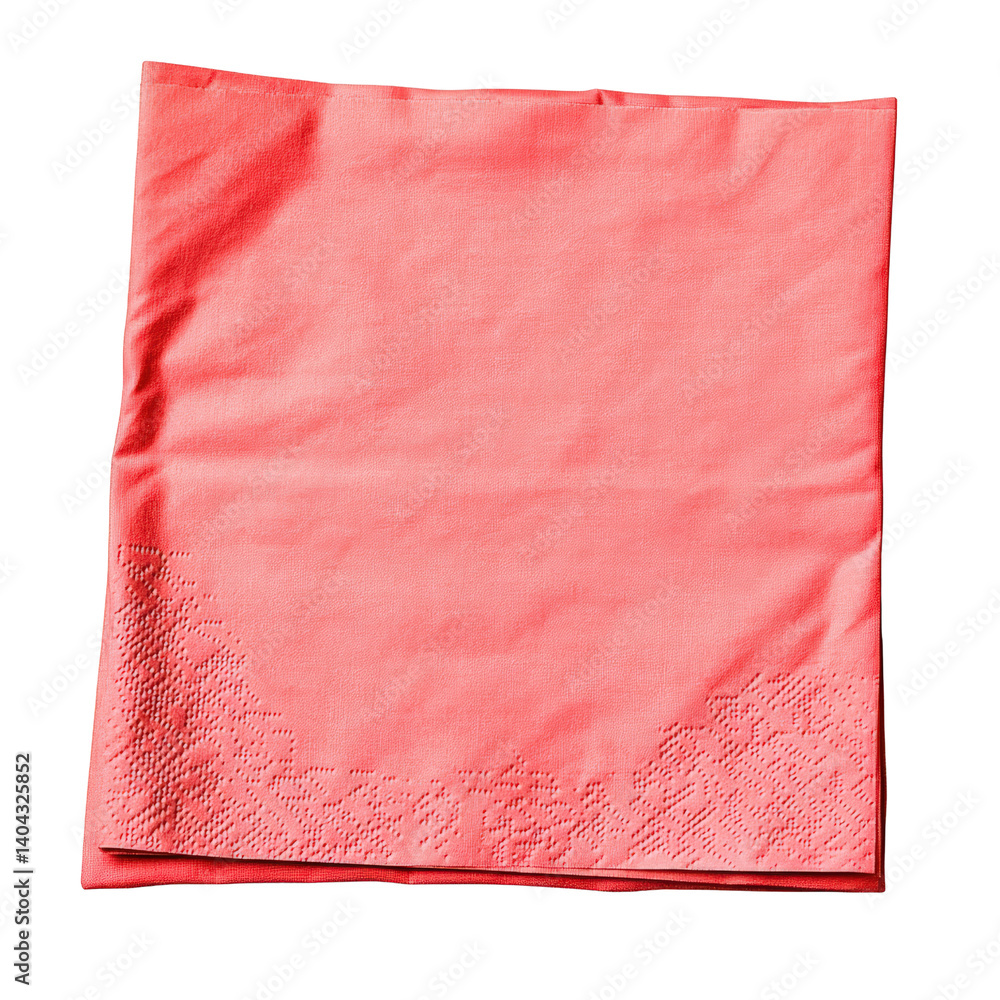 Aufkleber soft pink napkin elegantly folded on a table setting for a charming dinner with delicate tableware a