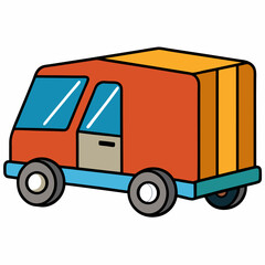 Fototapeta premium truck with trailer