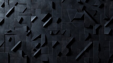 Elegant compact workspace with dark accents, sleek layout, and clean blank wall background perfect for copy