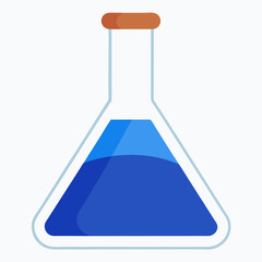 Conical flask vector isolated on white background