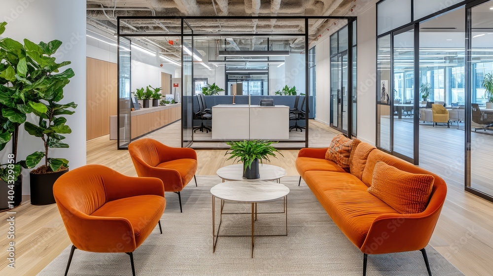 Poster productivity-optimized workspace using ai and automation, clean surfaces and space for copy