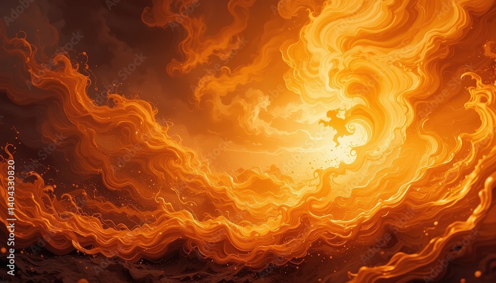 Aufkleber a vibrant fire background featuring dynamic orange and yellow flames dancing against a dark backdrop