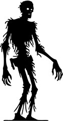 zombie silhouette on white background