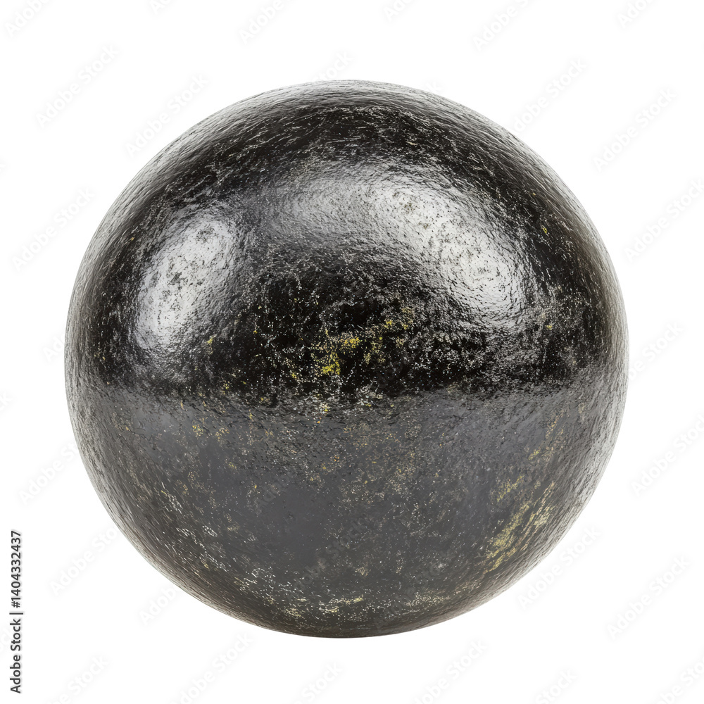 Aufkleber a glossy black ball positioned on a solid black background creating a striking visual contrast and d