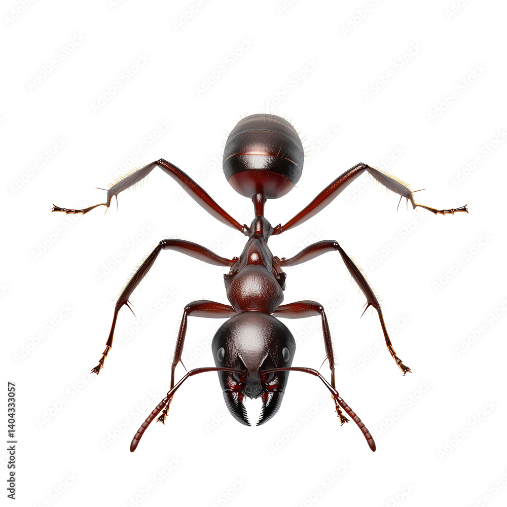Poster close-up image of a bug crawling on a leaf showcasing its intricate details and natural habitat in t
