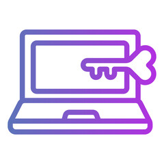 heart key Gradient icon