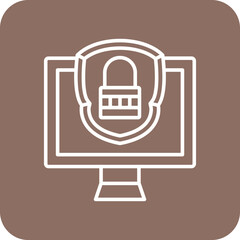 Obraz premium Computer security Icon