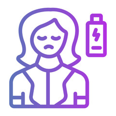 tiredness Gradient icon