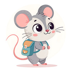 Fototapeta premium Cute Character in a Whimsical Environment - Vector Illustration