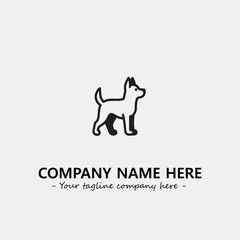 Dog illustration black and white for logo company vector image
