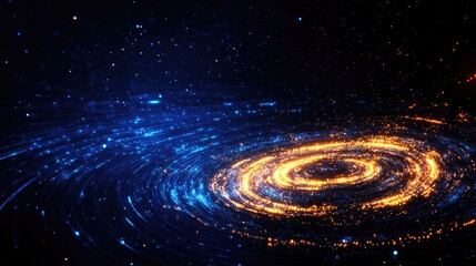 Fototapeta premium Abstract representation of a swirling galaxy in space