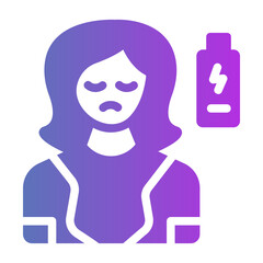 tiredness Gradient icon