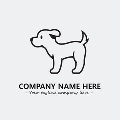 Dog illustration black and white for logo company vector image

