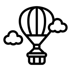 hot air ballon Line Icon