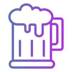 bear mug Gradient icon