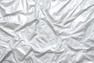 Wrinkled, white plastic sheet texture