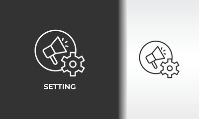 Setting Vector, Icon Or Logo Sign Isolated Symbol Illustration
