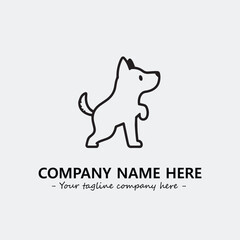 Dog illustration black and white for logo company vector image

