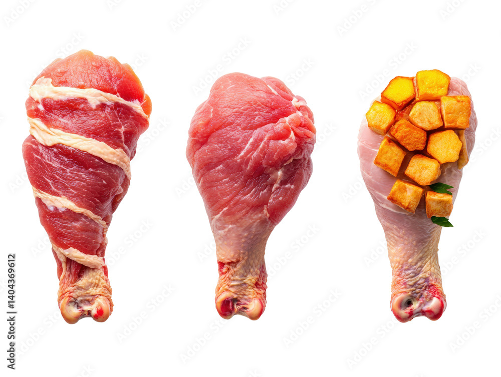 Poster a diverse array of meats displayed beautifully on a serving platter ready for a feast or culinary ex