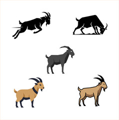 Collection of Minimalist Goat Illustrations