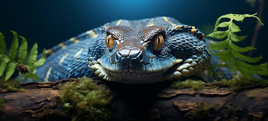 a python was wrapped around a tree branch, ai generative