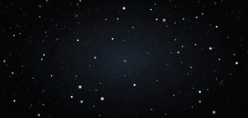 Fototapeta premium Cosmic night sky view with blinking stars. Galaxy background with star lights, cosmos. Abstract universe, deep space exploration. Suitable for various projects science, astronomy, space tech.