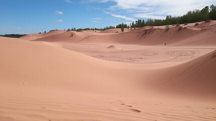 Dry mud dunes near mud volcanoes in Romania
