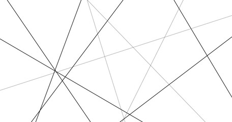 Chaotic abstract line seamless pattern. Random geometric line seamless pattern. Black outline monochrome texture. Vector illustration.