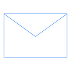 Letter icon draw line cute cartoon illustration for decoration pattern or creative idea blue