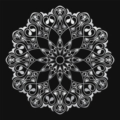 ornamental round decoration, mandala design