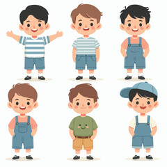cute cartoon logo baby boys illustration