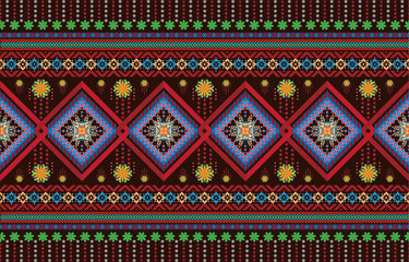 Tribal striped seamless pattern. Aztec geometric vector background. Can be used in textile design, web design for making of clothes, accessories, decorative paper, wrapping, envelope; backpacks, etc.