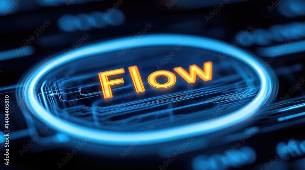 Poster digital flow data stream network technology abstract background