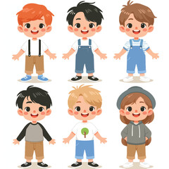 cute cartoon logo children illustration