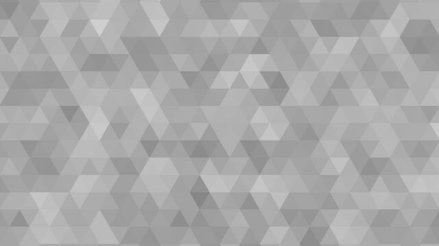 subtle smooth soft gray black background animation of triangular triangle fractal mosaic low poly geometric shape color switching in abstract flow motion.