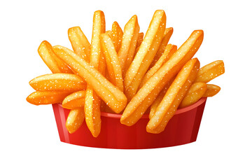 Salted French Fries Illustration
