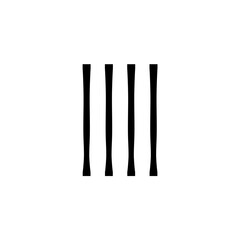 Wall tally marks. Prison day counting jail hash symbols