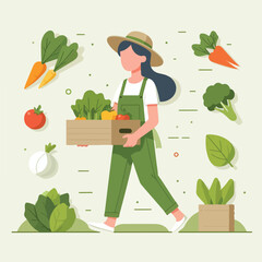 woman carry plantation products © slamet