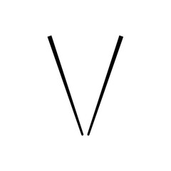 Chopsticks icon. Traditional asian bamboo utensils chopstick. Vector illustration