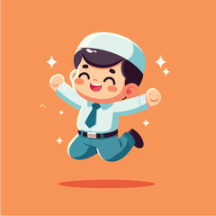 cute logo children  learn cartoon design