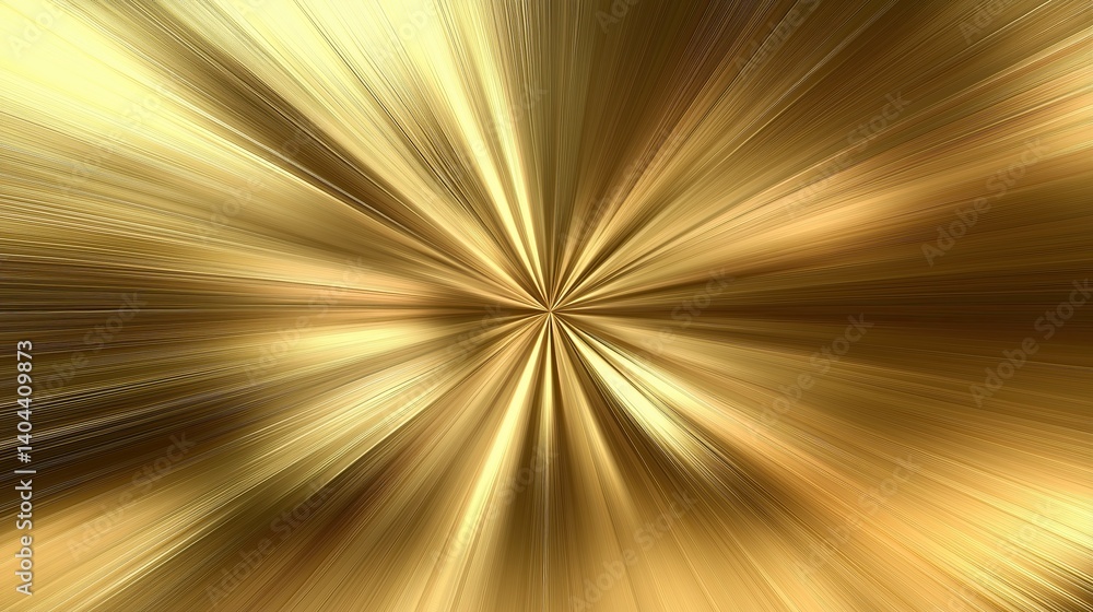 Poster golden radial lines creating a dynamic and shiny effect, perfect for modern design backgrounds.