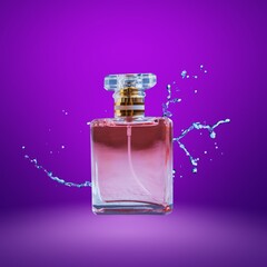 Luxury Perfume Bottle on Elegant Background